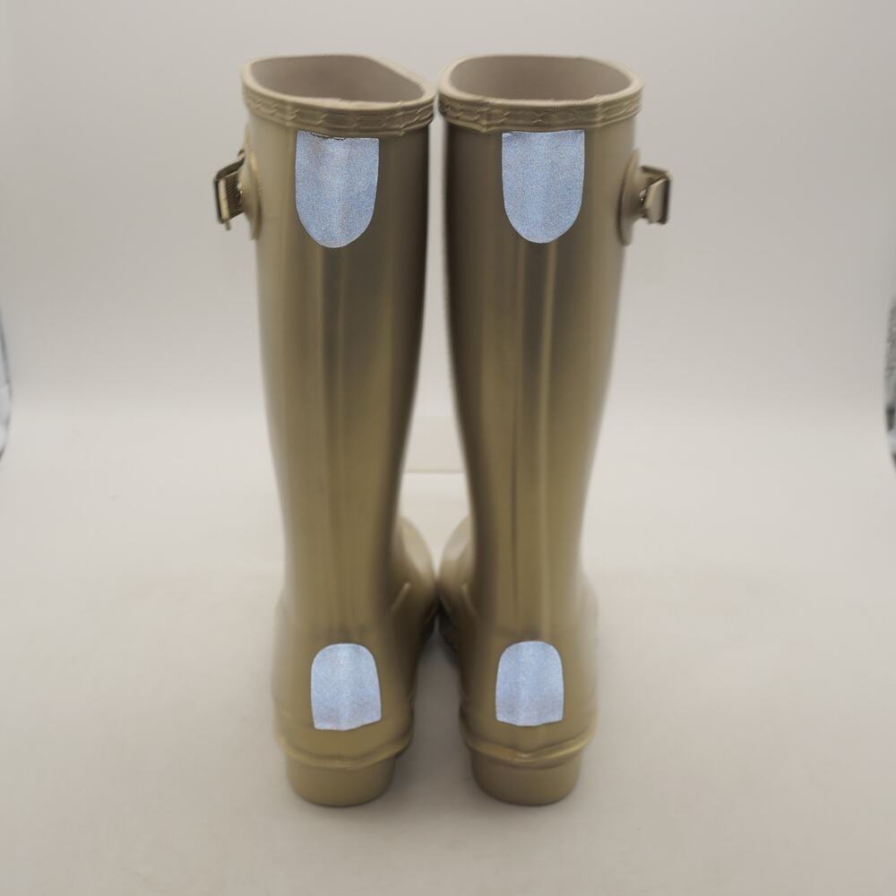 NEW HUNTER Kid's 2 Original Kids Nebula Rubber Rain Boots  Pale Gold UK 13 - Picture 4 of 10